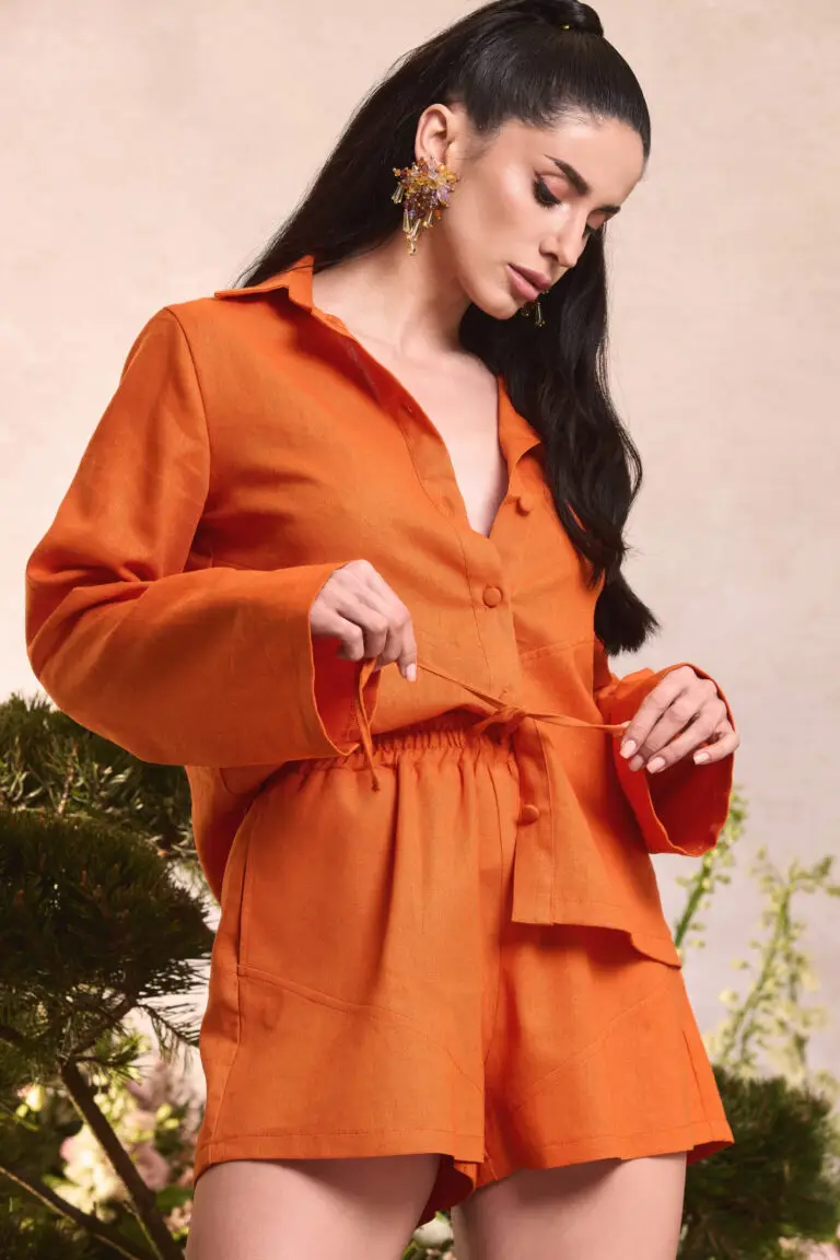 Outlet 23 Pantaloni Scurti De In Orange