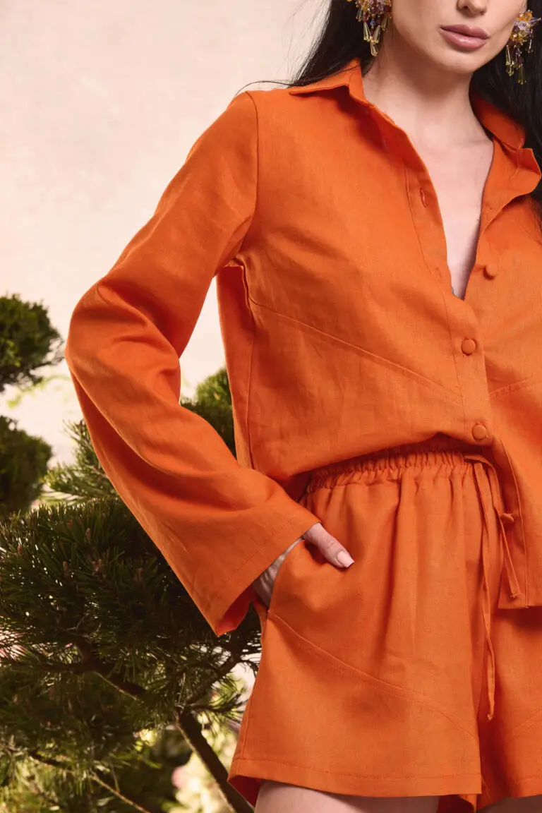 Outlet 17 Camasa Lejera De In Orange