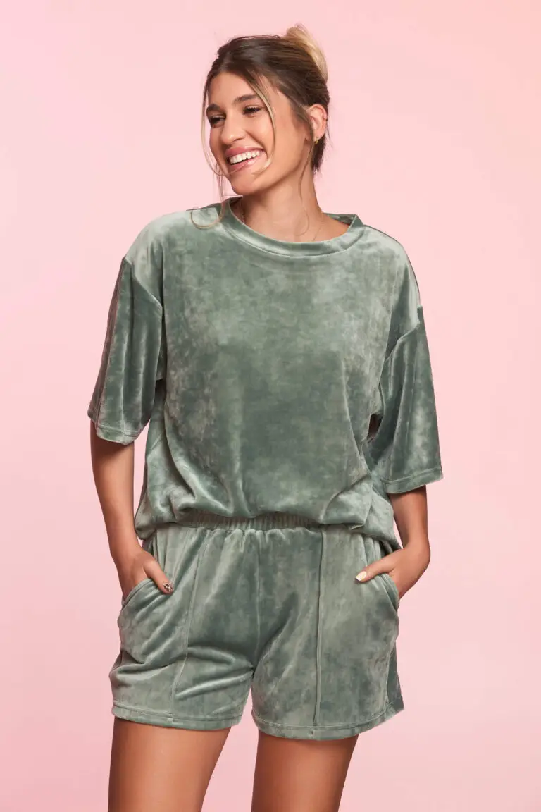 Outlet 10 Trening Verde Salvie Cu Pantaloni Scurti Walk In Love