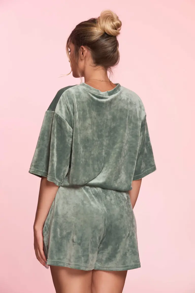Outlet 12 Trening Verde Salvie Cu Pantaloni Scurti Walk In Love