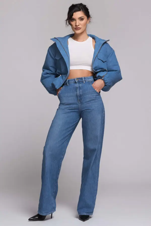 Infinite Grams of Beauty 7 Jacheta Bomber din Denim